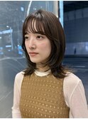 ◆ミディアムレイヤーカット/アッシュグレージュ/くびれミディ