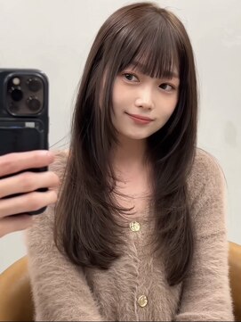 サイン 表参道(SIGN) 韓国ヘアーハッシュカットレイヤーカットグレージュブリーチ無し