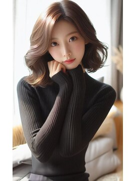 リンクミリ(Link mili) 髪質改善顔まわりレイヤーカット酸熱ストレートこなれミディ