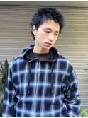スパイキーショート/刈り上げなし/アップバング/メンズサロン