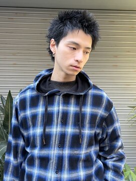 ヒュージ 表参道(huge) スパイキーショート/刈り上げなし/アップバング/メンズサロン