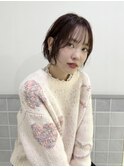 ボブ×パーマ×フェミニティピンク