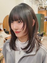 ノイカーム(noi Calm) 髪質改善トリートメントミルクティーベージュカラーくびれヘア