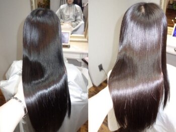 ブルーム(BLOOM)の写真/最大限の魅力を引き出すストレートヘアをご提案。ダメージレスで髪に優しく、透明感と艶のある仕上がりに◎