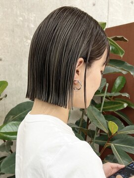 ノード(NODE) 栄ハイライト透明感耳掛けボブスタイル