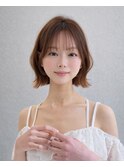 くびれボブ/レイヤーボブ/池袋/ベージュ