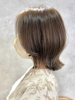 エンクス(enx)&nbsp;着物ヘア/ダークアッシュ/ミディアムレイヤーカット/鶴ヶ峰YM210