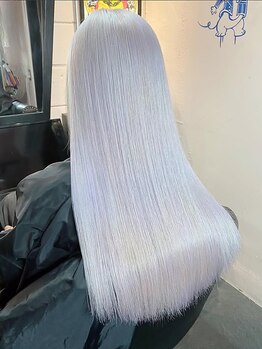 MOSHASUの写真/ハイトーンカラーもダメージケアをしながら施術*独自のトリートメント技術で、理想の艶ハイトーンを実現♪