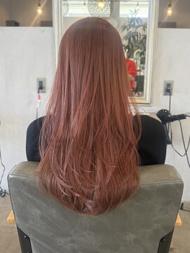 シェル 津山の手店(shel) ピンクベージュ/レイヤーカット/春カラー/髪質改善/ブリーチあり