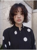 ボブパーマ/切りっぱなしボブ/ドライパーマ/表参道