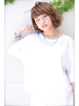 メーヴェ(Mowen) mowenstyle☆厚めバング×ハニーヘアー×マーメイドアッシュ