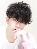 リップスヘアー 銀座(LIPPS hair) ツーブロ、前下がりバランス【癖毛パーマ×刈り上げマッシュ】