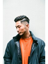 メリケンバーバーショップ フクオカ(MERICAN BARBERSHOP FUK)&nbsp;サイドパートショートフェザーマッシュワイルドアップバング13