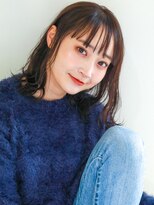 ネイヴィル オモテサンドウ(navile omotesando)&nbsp;☆ブラウン×大人かわいい前髪ミディアムボブ☆20代30代40代