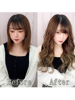 あるじゃんすー 札幌店&nbsp;ミルキーブラウン#シールエクステ#ゆるふわウェーブ#小顔ヘア