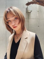 シナモン。(CINNAMON) ウルフボブ/韓国風レイヤー/顔周り/ハイトーン《中目黒》
