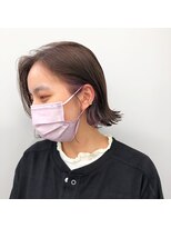 エストアール フクオカ 福岡博多店(est-r. Fukuoka)&nbsp;イヤリングカラー/ラベンダーカラー/ボブ