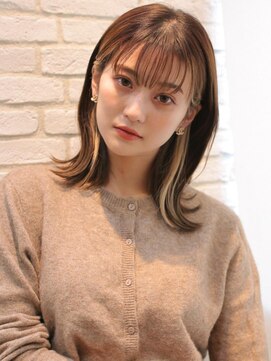 アグ ヘアー ネイビー 鶴岡東原店(Agu hair navy) 《Agu hair》イヤリングカラーがポイント◎外ハネボブ