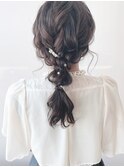 大人ロング可愛い編み下ろしスタイル
