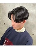 毛流れナチュラルセンターパート・刈り上げ