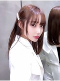 下北沢/宮脇咲良ちゃん風"ミディアムボブ×内巻きワンカール"