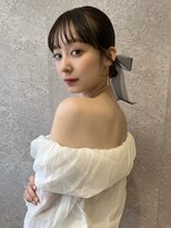 アース 三軒茶屋店(HAIR&MAKE EARTH) 三軒茶屋_レディース_セミロング_ヘアアレンジ_ヘアセット_小顔