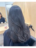 レイヤーカット×ダークグレージュ
