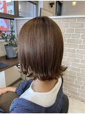 外はねベージュショートBOB 【20代30代40代】大人可愛い