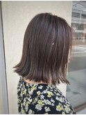 切りっぱミディマム×ナチュラルグレージュ