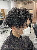 センターパート!無造作マッシュ"ゆるスパイラルパーマ"【後藤】