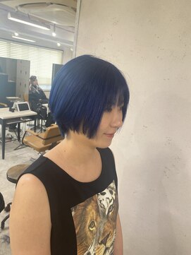 アジールヘア 東上野店(agir hair) 20代30代大人可愛い艶感ディープブルーケアブリーチ