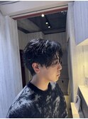 縦落ちウルフパーマ/ウザバング波ウェーブツイストパーマメンズ