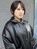 トレヘアー 京都 烏丸(tRe hair)&nbsp;ショートカット　顔まわり　ブラウンカラー