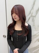 リー 梅田(Lee)&nbsp;【 miyuu 】ブリーチなし高発色ワインレッド