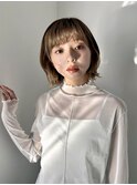 大人可愛い20代30代40代小顔ショートボブ丸み前下がりベルボブ