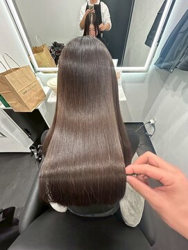 ピリオド 松阪(Period.) ロングヘアーマロンベージュ髪質改善 松阪美容室