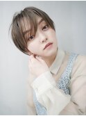 【GEEKS渋谷】ショートレイヤー/オリーブベージュ/秋冬ヘア/小顔