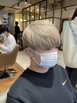 ミルクティーベージュ/マッシュ/ショート