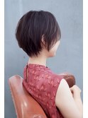 チョコレートブラウンくびれヘアコンパクトショート50代60代