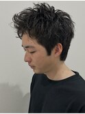 MEN’S HAIRセンターパートスパイラルパーマニュアンスパーマ
