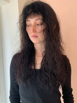 ペレ 原宿(PELE) ダークパープルナチュラルショート夏のヘアアレンジ原宿