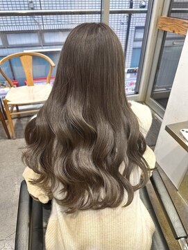 アルボ バイ ミラ 心斎橋(ARVO by MILA) 心斎橋/レイヤーカット/ダブルカラー/オリーブベージュ
