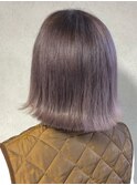 肩上切りっぱなしボブ