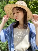 ◎夏にオススメ!鎖骨下ミディアム切りっぱなしボブ
