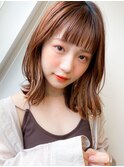 小顔くびれヘア/セミウェットウェーブ/メルティカラー