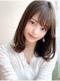 フェザーバング大人かわいいベージュ20代30代/Silk-lei吉祥寺