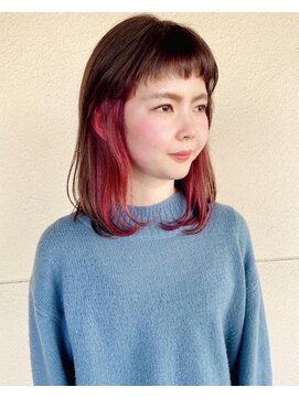 トップヘアスパアンドリゾート 鳴海(TOP HAIR spa&resort) 春先取りチェリーピンク×インナーカラー