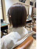 【 切りっぱなしボブ×グレージュ 】大人ガーリー