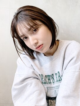 アイティーバイアルバム 下北沢店(IT by ALBUM) ボブアレンジ_グレージュカラーボブウルフココアベージュ_8878