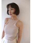 ワンレン重めボブ